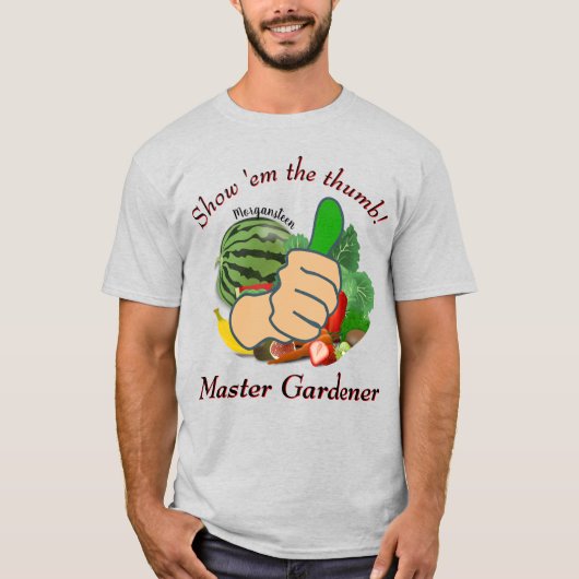 T-shirt Montrez-moi le pouce Maître Gardener (Devant)