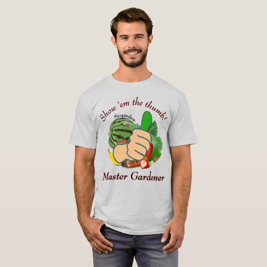 T-shirt Montrez-moi le pouce Maître Gardener (Devant entier)