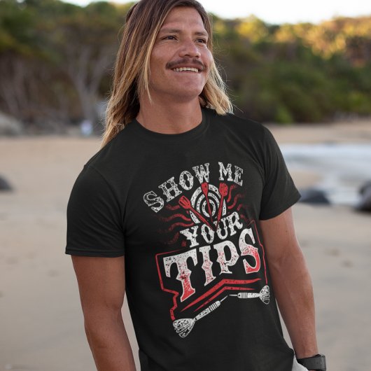 T-shirt Montrez-moi vos conseils - Funny Dart champion