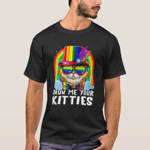 T-shirt Montrez-Moi Votre Kitties Gay Lgbt Rainbow Pride M