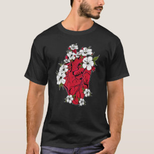 T-shirt Montrez Votre Amour Floral Docteur Anatomique Coeu