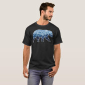 T-shirt Monts géométriques Bear Blue (Devant entier)