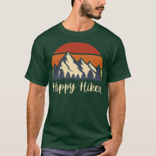 T-shirt Monts Sunset Retro Sun Happy Hiker