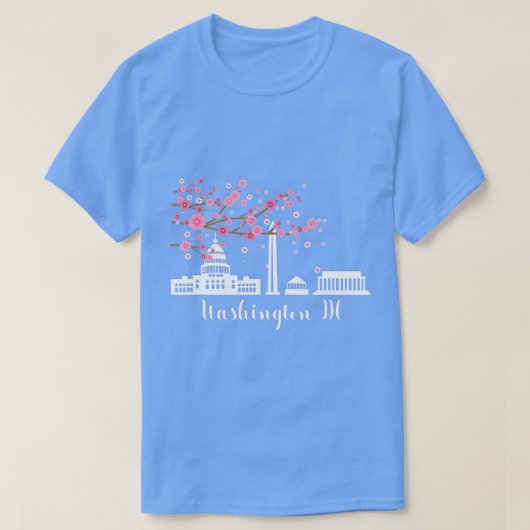 T-shirt Monument commémoratif de Washington DC Cherry Blos (Design devant)