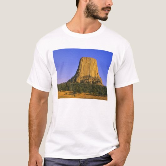T-shirt Monument national de Devils Tower dans le Wyoming (Devant)
