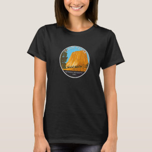 T-shirt Monument national de la tour Devils Badge de Wyomi