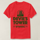 T-shirt Monument national de la tour Devils Vert (Design devant)