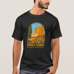 T-shirt Monument national de la tour Devils Wyoming Emblem