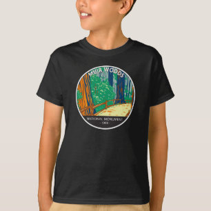 T-shirt Monument national de Muir Woods Californie Vintage