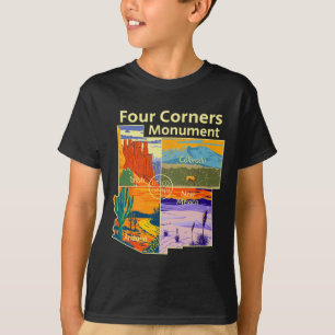 T-shirt Monument vintage des quatre coins avec le parc nat