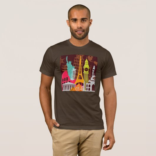 T-shirt Monuments internationaux (Devant entier)