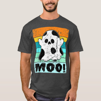 T-shirt Moo Cow Print For Men Women Kids Halloween Clothes