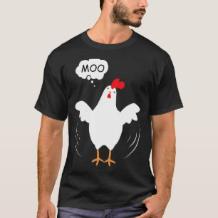 T-shirt MOO CowChicken Chicken Chicken dit Moo Cow Sound '