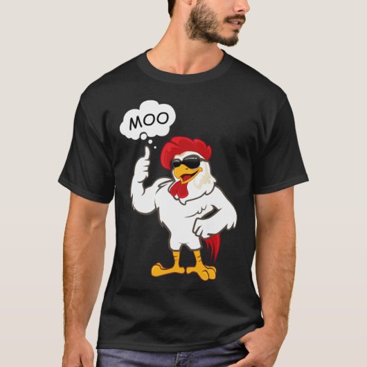 T-shirt MOO  CowChicken Moo  Chicken  Farm Animals (Devant)