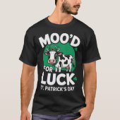 T-shirt Moo’d for Luck – Funny Cow St. Patrick’s Day Tee (Devant)