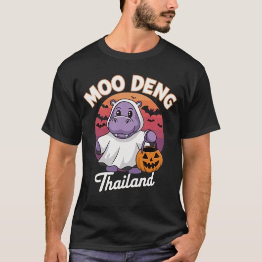 T-shirt Moo Deng : L'hippo fantomatique (Devant)