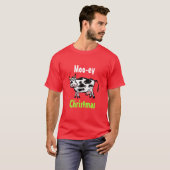 T-shirt Moo-ey Noël Cartoon Vache (Devant entier)