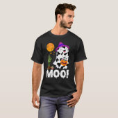 T-shirt Moo Ghost Cow & Witch Casquette Happy Halloween Co (Devant entier)