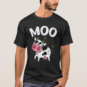 T-shirt Moo Graphic Agriculture Agricole Tracteur fermier