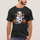 T-shirt Moo I Mean Boo Funny Cow Lover Halloween Ghost (Devant)