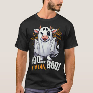 T-shirt Moo I signifie Boo Cow Ghost Halloween 2025 Costum