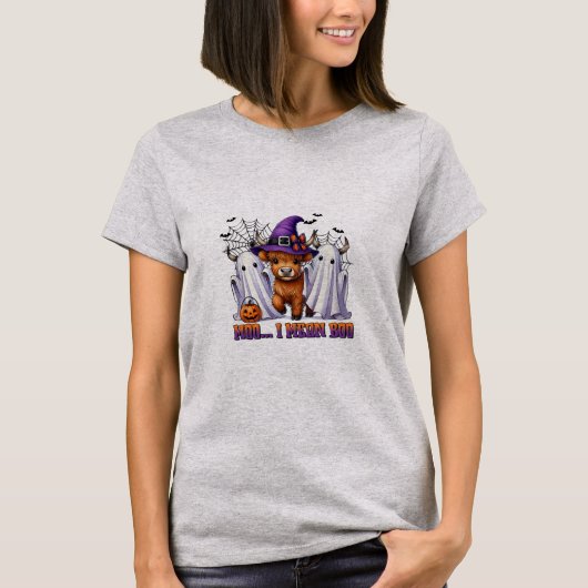 T-shirt Moo I Signifie Boo Vaches Halloween (Devant)