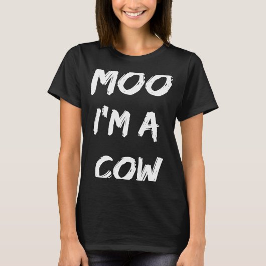 T-shirt Moo Je suis une vache Halloween Costume d'annivers (Devant)