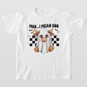 T-shirt Moo Je Veux Dire Boo Fantôme Vache Drôle Halloween