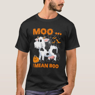 T-shirt Moo Je Veux Dire Boo Ghost Costume Citrouille De V