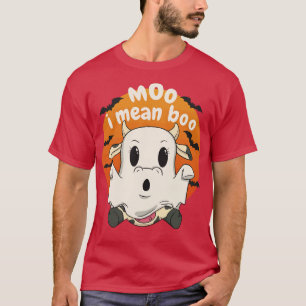 T-shirt Moo Je Veux Dire Boo Vache Éffrayante I