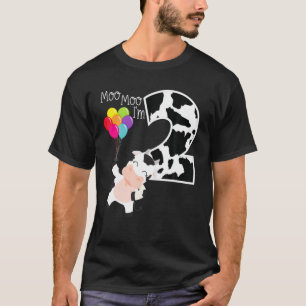 T-shirt Moo Moo J'ai 2 ans 2ème anniversaire fête ferme