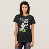 T-shirt Moo Moo Je suis deux 2e Anniversaire Funny Cute Co (Devant entier)
