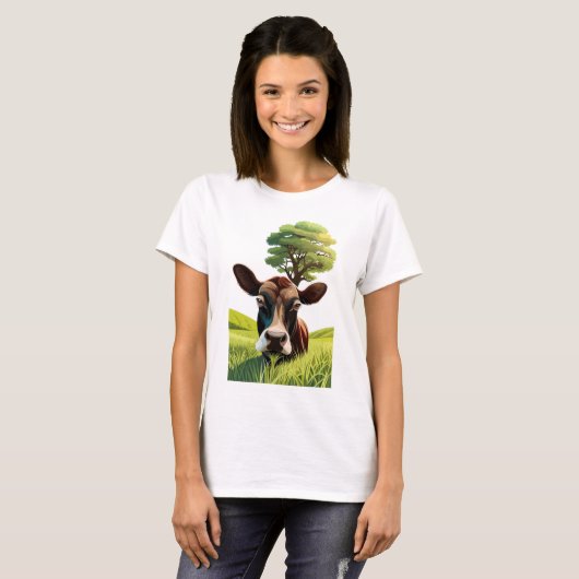 T-shirt Moo-ning pour un massage (Devant entier)