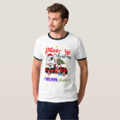 T-shirt Moo-ry Christmas Cow in Plaid Truck Holiday design (Devant entier)
