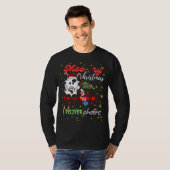 T-shirt Moo-ry Christmas Cow in Plaid Truck Holiday design (Devant entier)