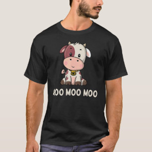 T-shirt Moo Vache Vache Enfants Amoureux Animaux de ferme