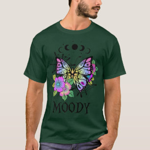 T-shirt Moody Beau Papillon Éffrayant Fleur magique Ha