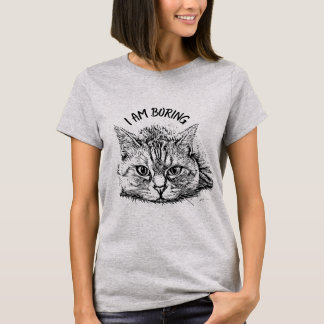 T-shirt Moody Feline Shirt – Ironic Vintage Cat Design
