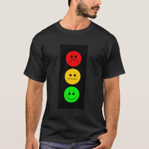 T-shirt Moody Stoplight Trafic Signal Faces Drôle Arrêt Li