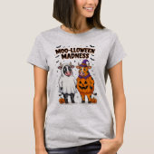 T-shirt Moolloween Madness Funny Cow Halloween Tee (Devant)