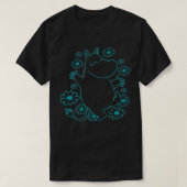 T-shirt Moomins Floral Blue Moomin Premium (Design devant)