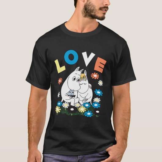 T-shirt Moomins Love Snorkmaiden Flowerbed (Devant)