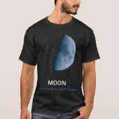 T-shirt Moon Alien Spacecraft (blue moon) (Devant)