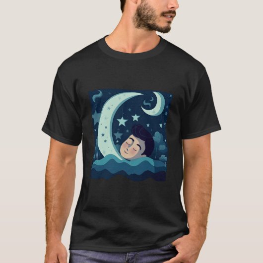 T-shirt Moon And Sleep (Devant)