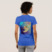T-SHIRT MOON ANGEL EN OR BLEU JAUNE ÉCLAIRAGE MONOGRAMME (Dos entier)