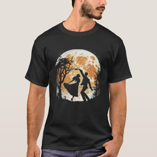 T-shirt Moon Dancing Couples Moonlight Silhouette (Devant)