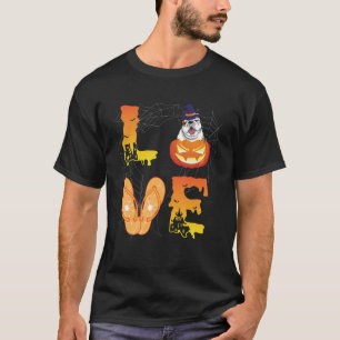 T-shirt Moon Flip Flop Spider Citrouille anglais Bulldog L