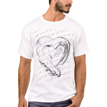 T-shirt Moon Hearts Love