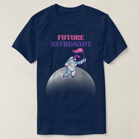 T-shirt Moon Landing Junior Astronaut Outer Space Future A (Design devant)