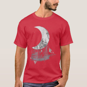 T-shirt Moon Ship Aventure Nuit Voyage spatial Espace extr